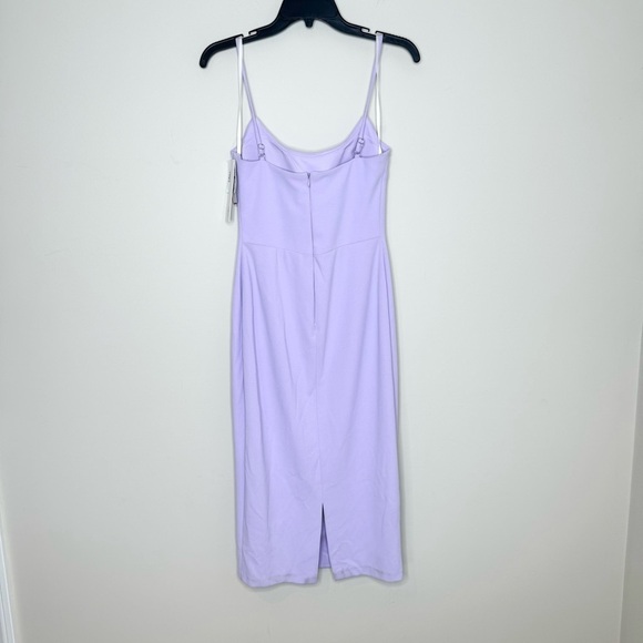 NWT Aqua Bloomingdale's Crepe Cut-Out Midi Dress Lavender Size 6 - Picture 6 of 6